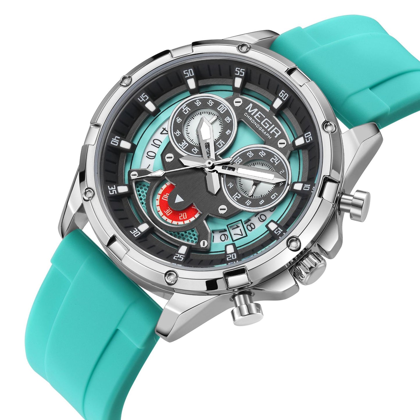 MEGIR Multi-Function Silicone Quartz Watch – Waterproof, Luminous, Date & Chronograph | New Men’s Style