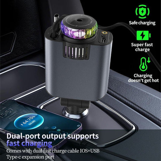 Crazy Summer Deal– D1 5-in-1 Car Charger with Starry Sky, Aromatherapy & PD30 Fast Charge