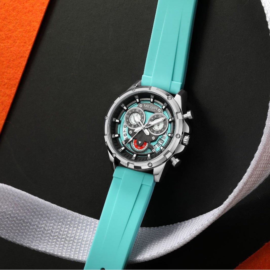 MEGIR Multi-Function Silicone Quartz Watch – Waterproof, Luminous, Date & Chronograph | New Men’s Style