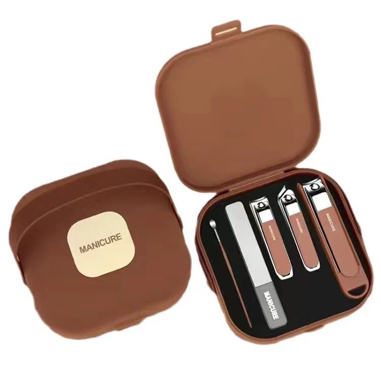 Premium Splash-Proof Nail Clipper Set – Portable Full Manicure Kit with Anti-Splash Guard & Stainless Steel Tools