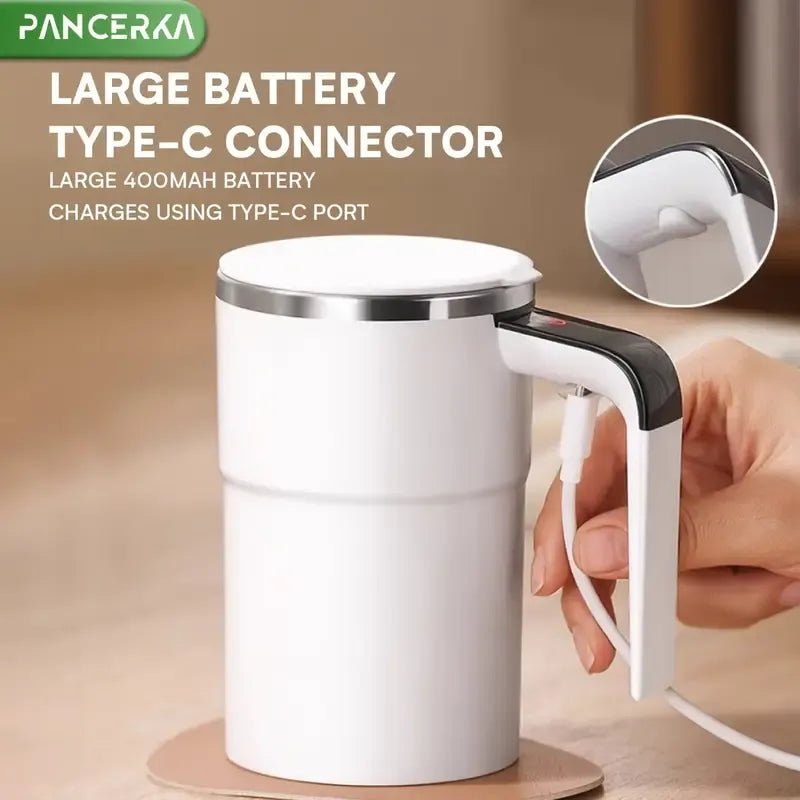 Smart Temperature-Sensing Auto-Stirring Mug - Portable Electric Coffee, Milkshake, and Protein Powder Mixing Cup for Fitness and Office Use