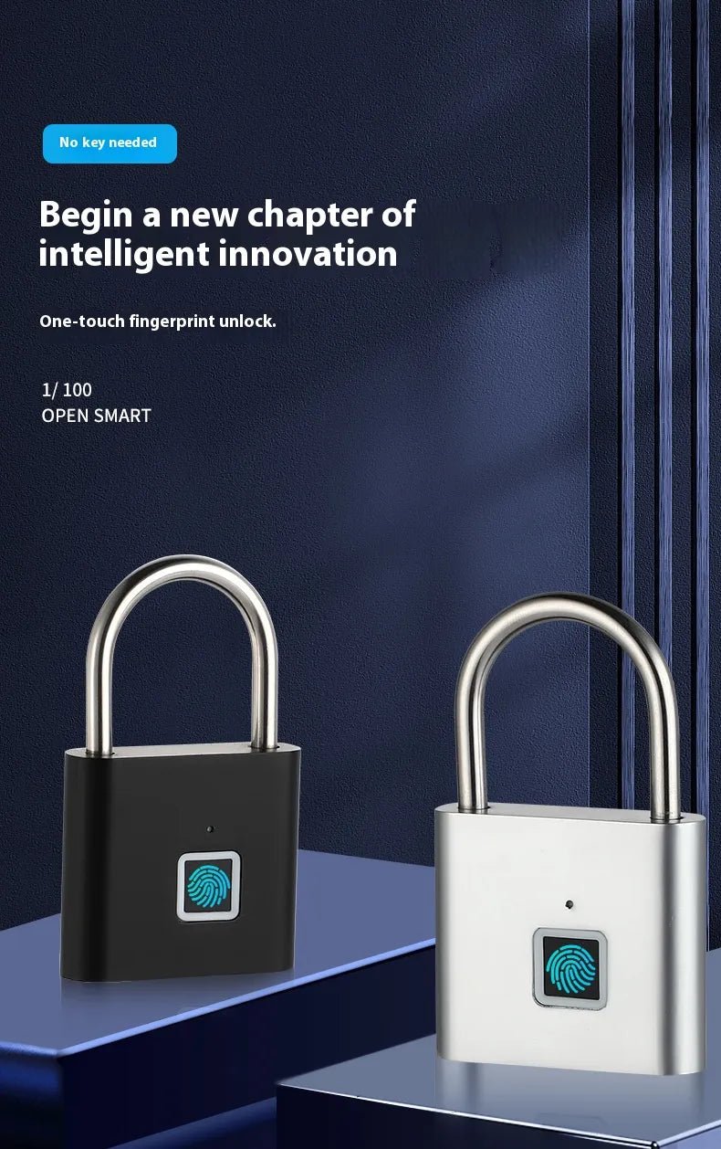 Smart Fingerprint Padlock - Waterproof Anti-Theft Electronic Lock with Password & NFC for Doors, Gates, and Cabinets