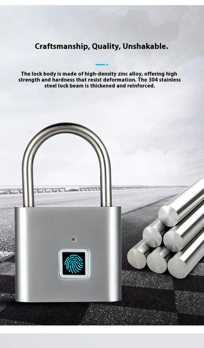 Smart Fingerprint Padlock - Waterproof Anti-Theft Electronic Lock with Password & NFC for Doors, Gates, and Cabinets